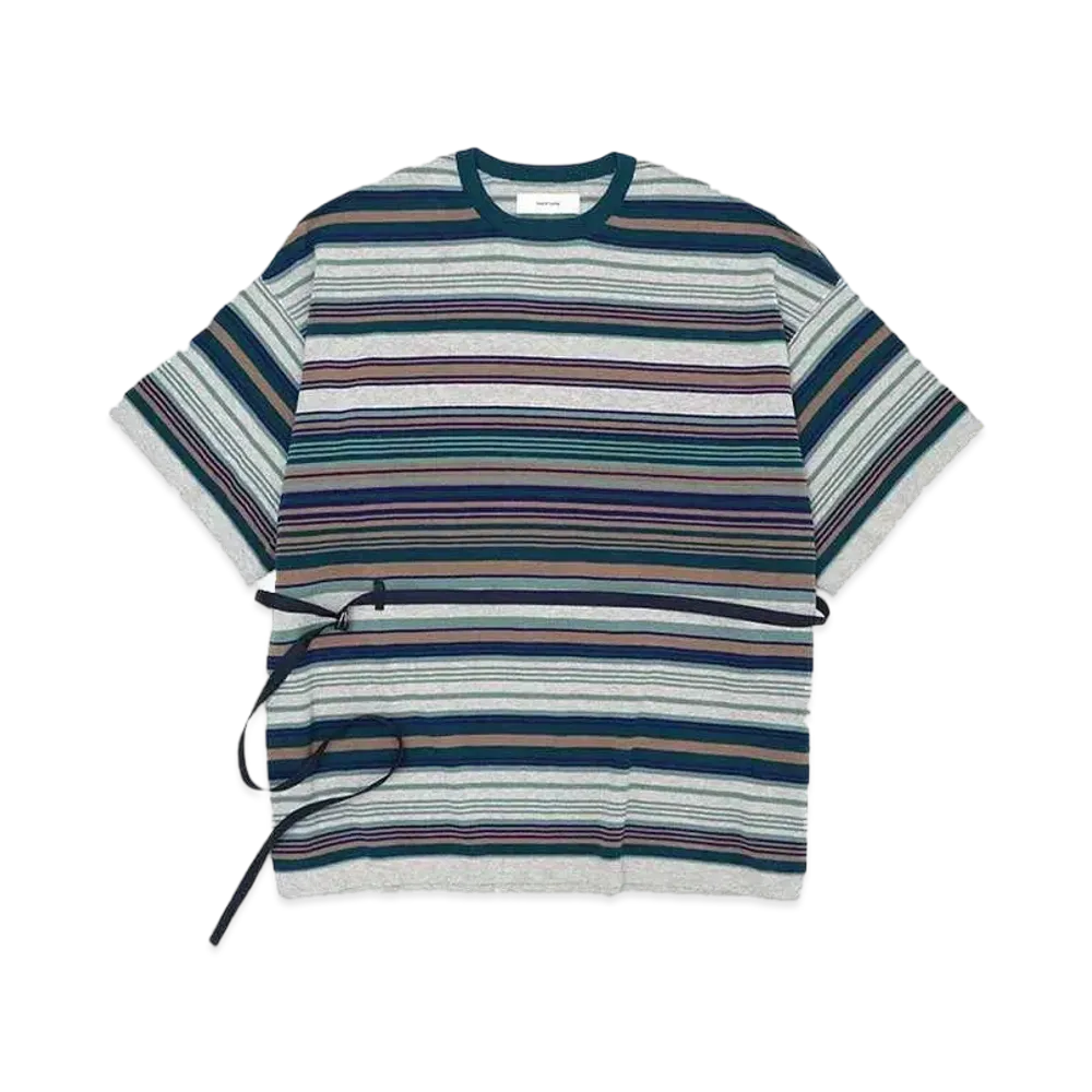 FACETASM BELTED KNIT TEE "GRAY"