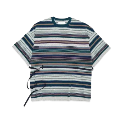FACETASM BELTED KNIT TEE "GRAY"
