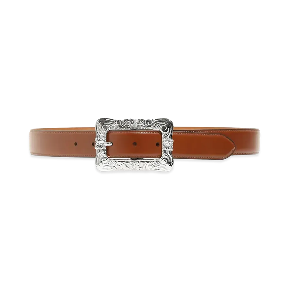 NEEDLES Papillon Square Buckle Belt - Lthr. "Brown"