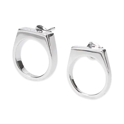 MM6 Maison Margiela Women's Earrings "Silver"
