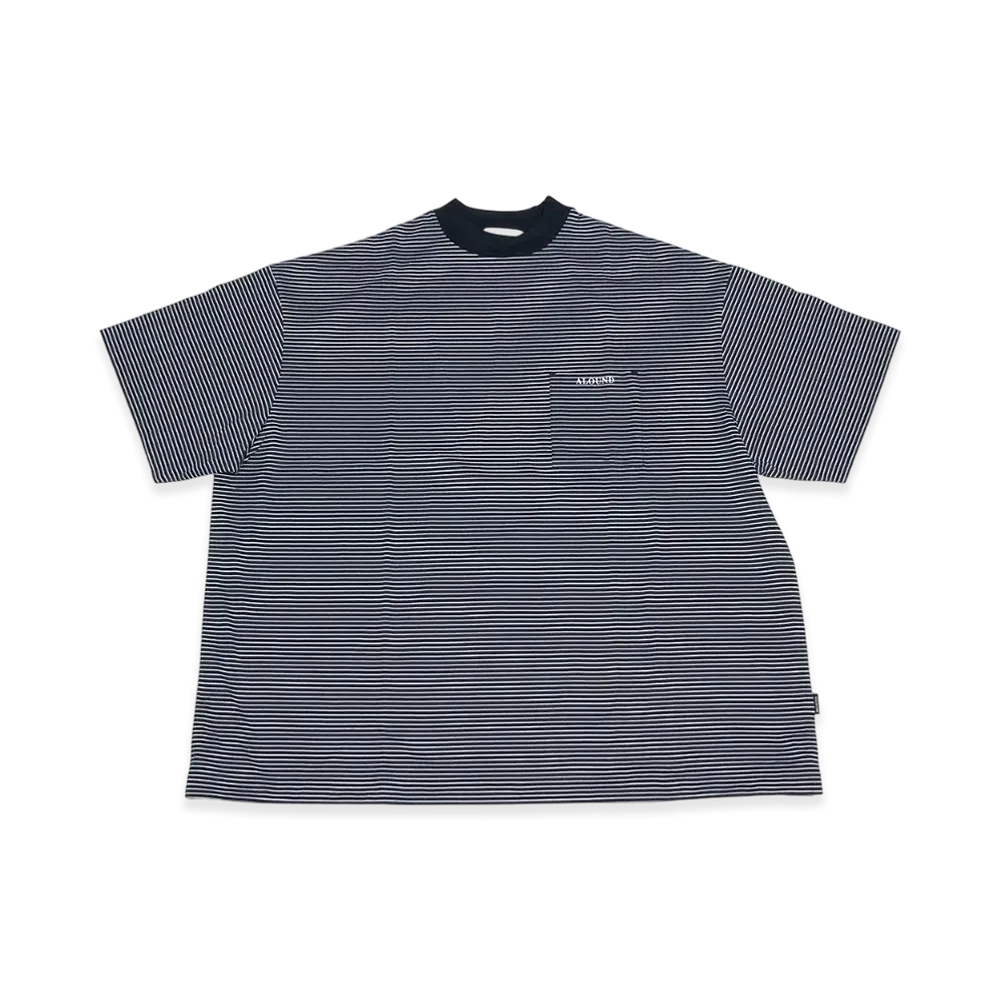 ALOUND Oversized Pocket Tee "Black/White"
