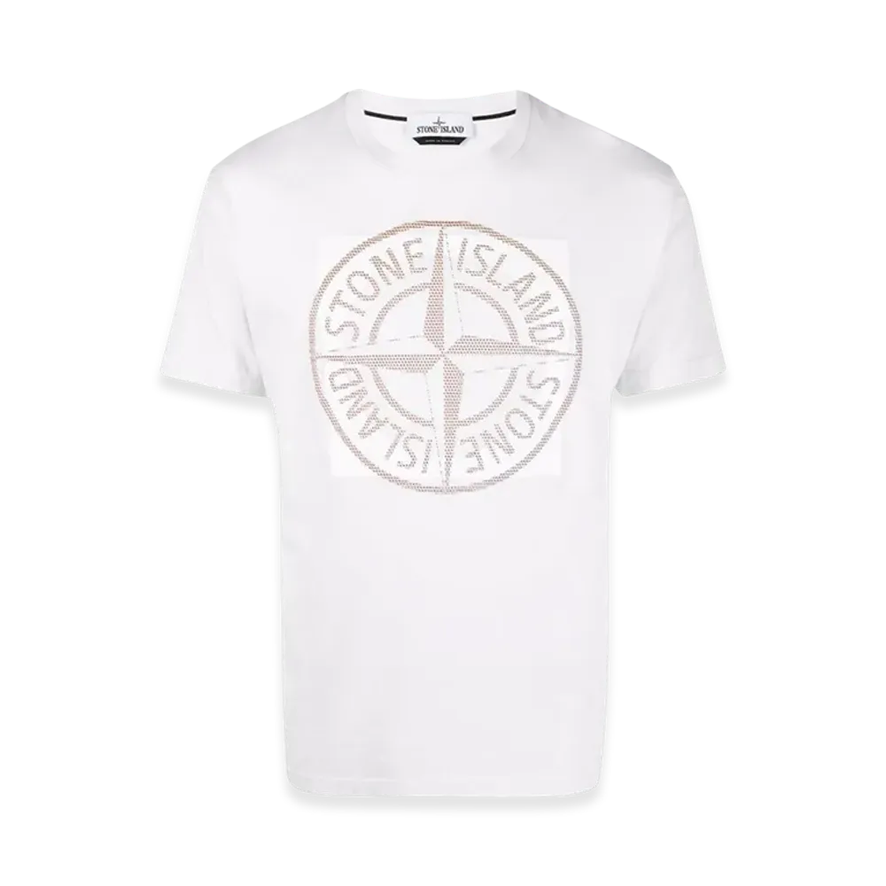 Stone Island 2NS93 Cotton Jersey Garment Dyed Tricromia Two T-Shirt - 22SS "Ice"