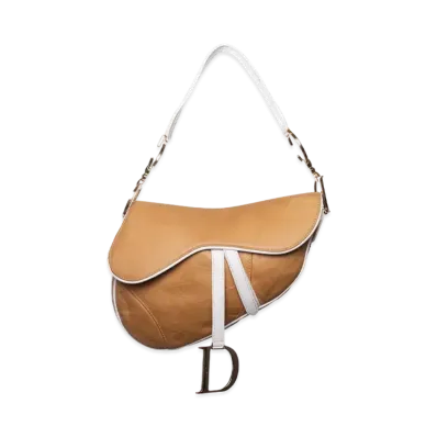 Dior Runway Leather Saddle Bag "Brown"