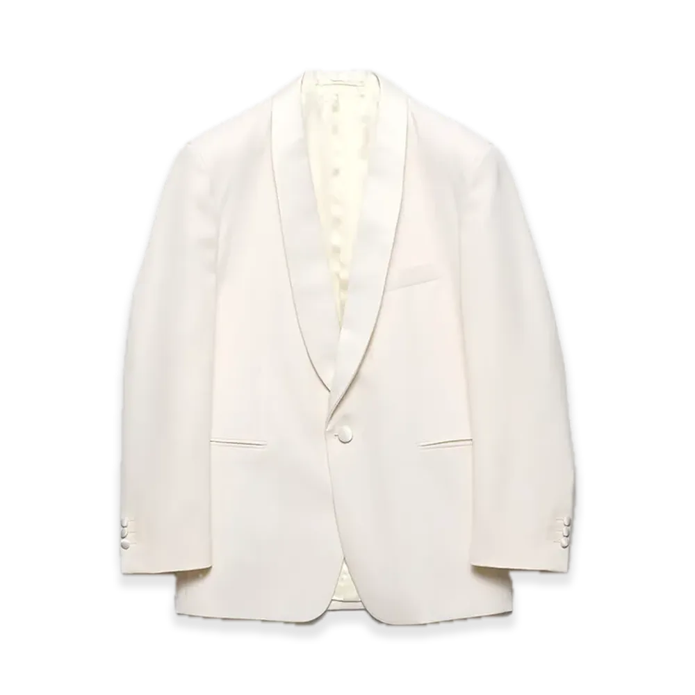 PRADA Wool Tuxedo Jacket "White"