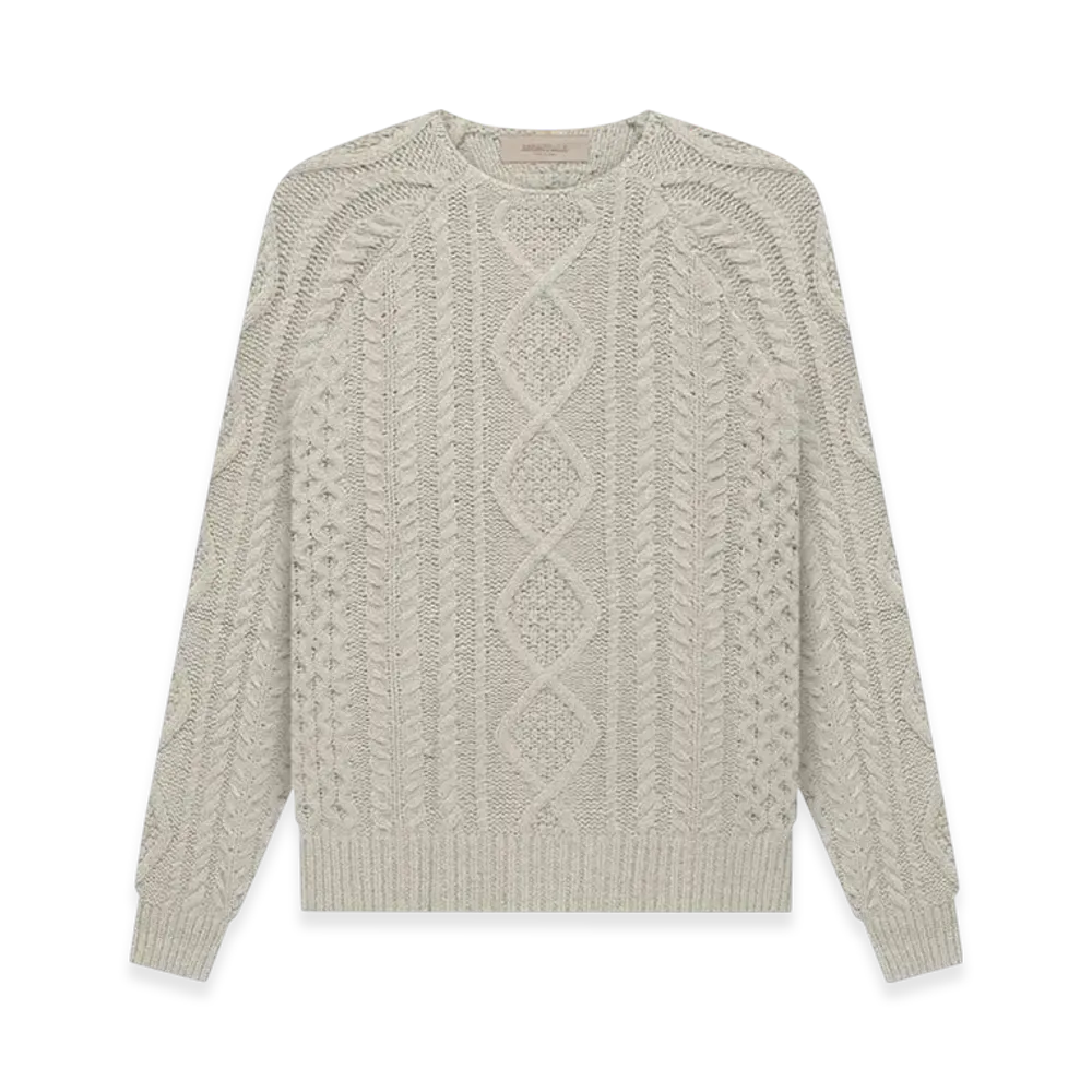 FEAR OF GOD Essentials Cable Knit Sweater "Smoke"