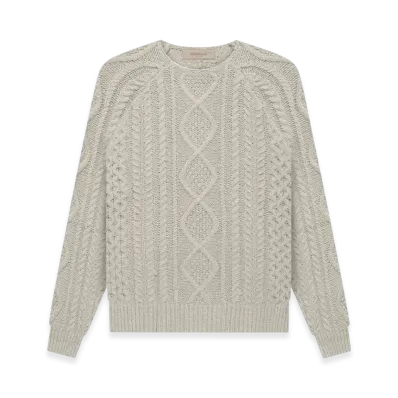 FEAR OF GOD Essentials Cable Knit Sweater "Smoke"