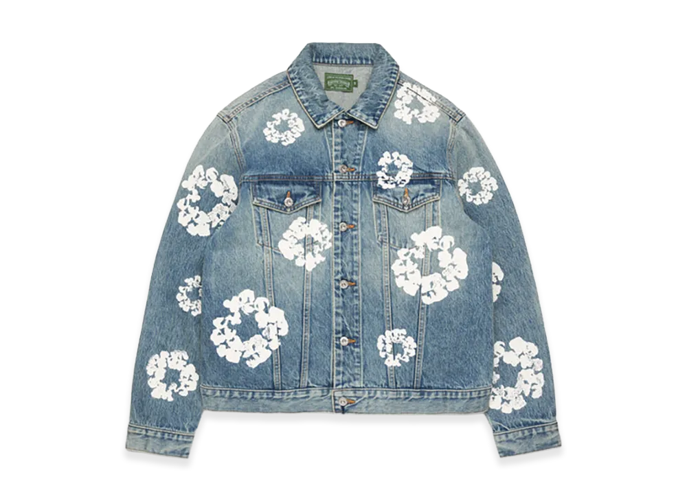 DENIM TEARS Cotton Wreath Denim Jacket "Light Wash"