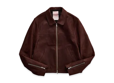 NICENESS Sumner Oiled Leather Riding Jacket "Brown"