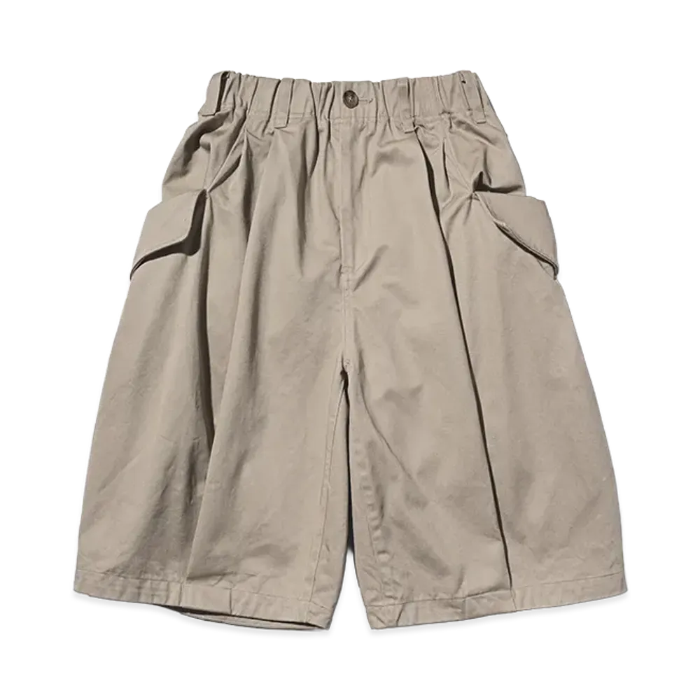 CLESSTE Flap Wide Balloon Half Pants "Greige"