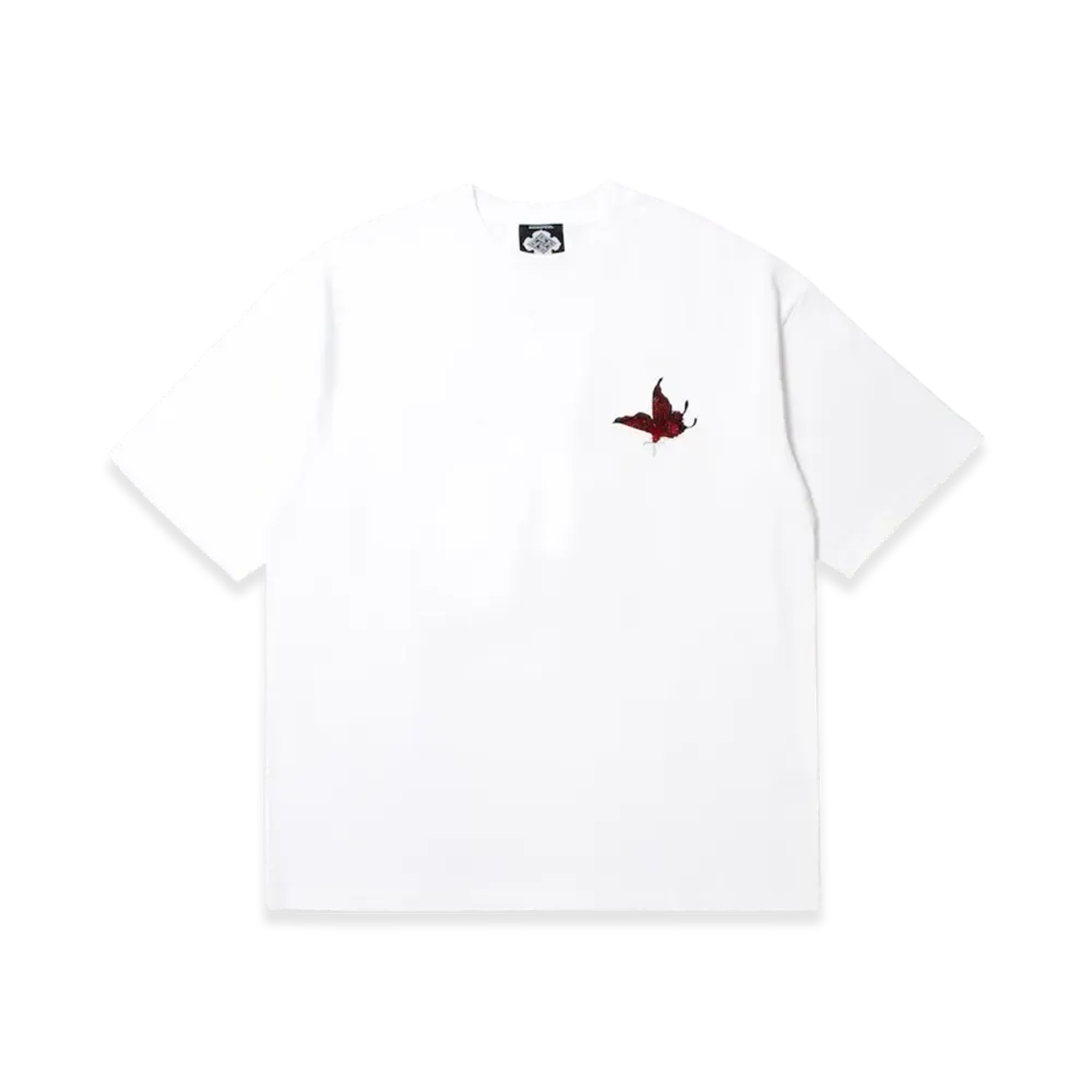 APHRODITEGANG GAKKIN x BUDSPOOL One-Point Embroidery S/S Tee "White"