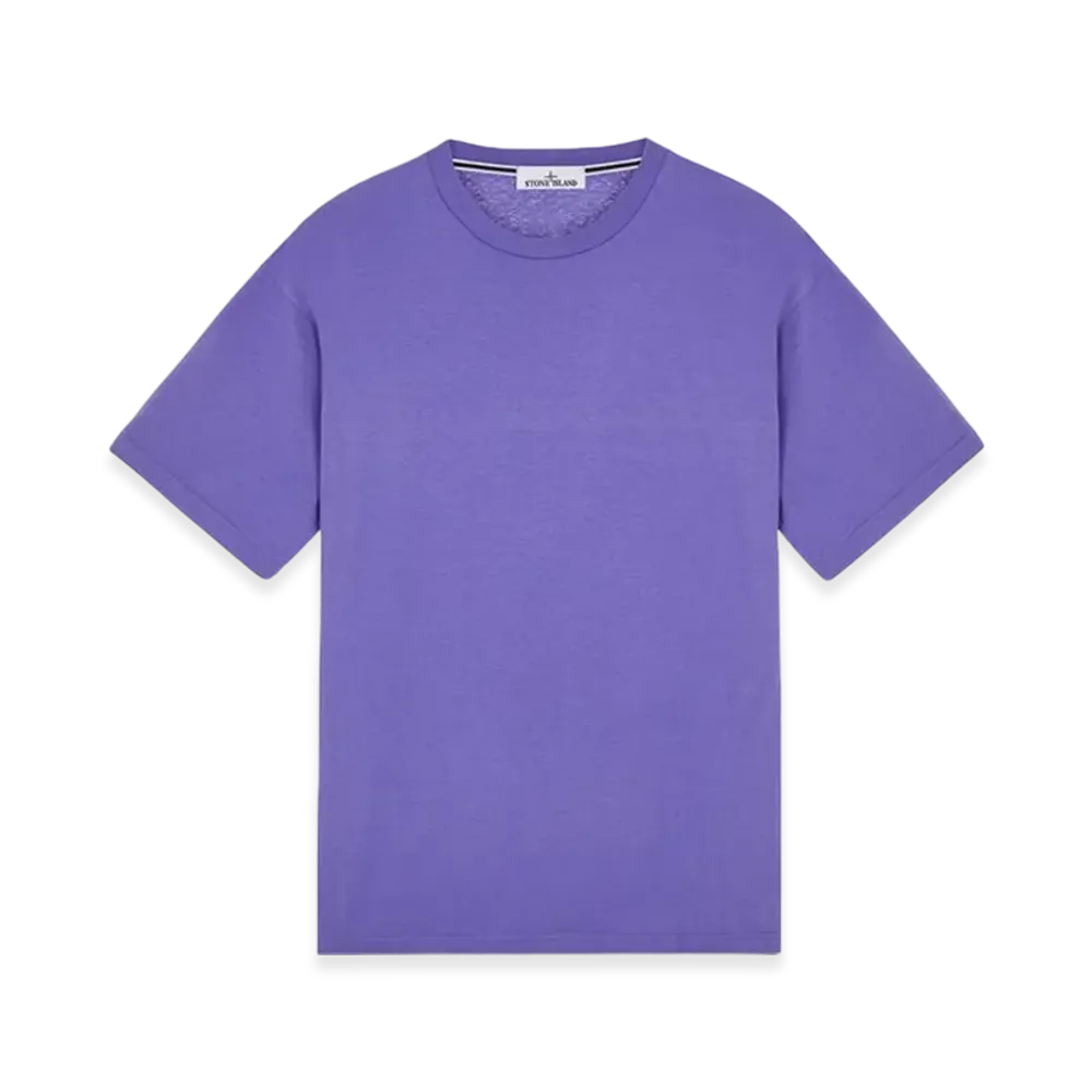 Stone Island 2RC86 Stripes Six Print Short Sleeve Cotton T-Shirt - 24SS "Lavender"