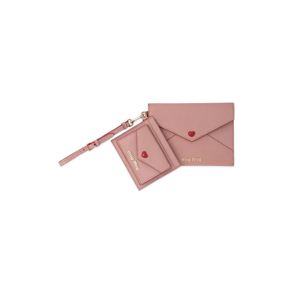 MIU MIU Madras Love Envelope Wallet "Orchid Pink"
