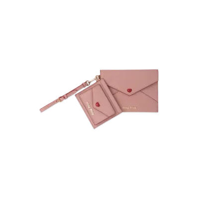 MIU MIU Madras Love Envelope Wallet "Orchid Pink"