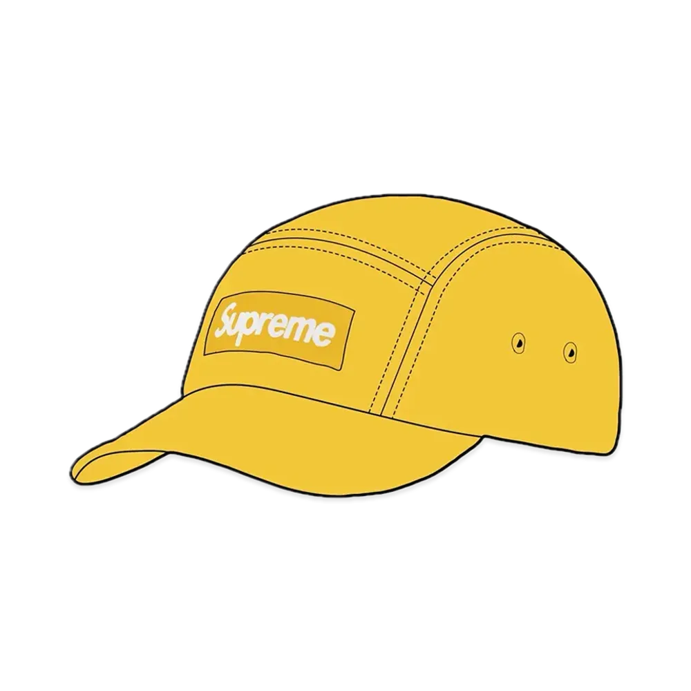 Supreme Washed Chino Twill Camp Cap "Yellow"(23SS)