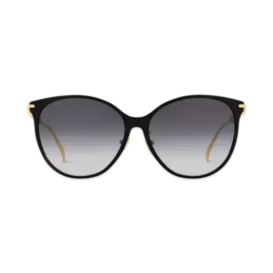 Louis Vuitton My LV Chain Two Cat Eye Sunglasses Monogram Flower LV Initial "Noir"