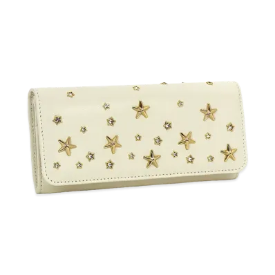 Jimmy Choo Women's Star Studs Crystal Soft Leather "Latte"