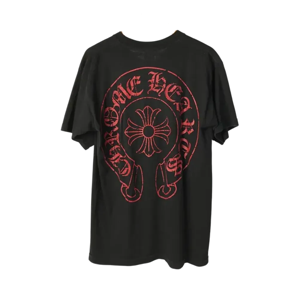 Chrome Hearts Horseshoe Back Print T-Shirt "Black/Red"