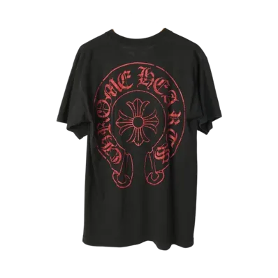 Chrome Hearts Horseshoe Back Print T-Shirt "Black/Red"