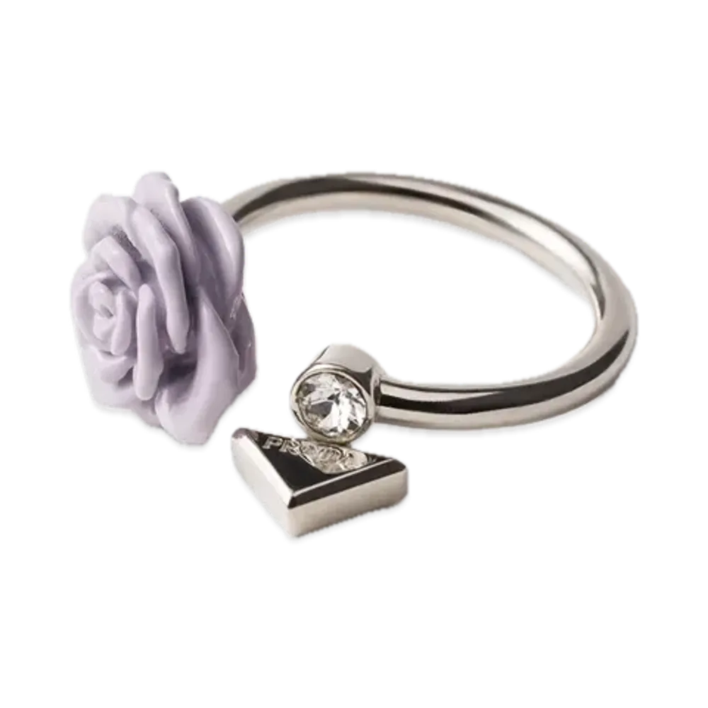 PRADA Enamel Metal Ring "Pastel Purple"
