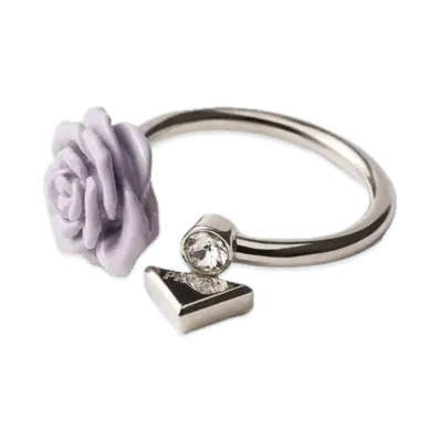 PRADA Enamel Metal Ring "Pastel Purple"
