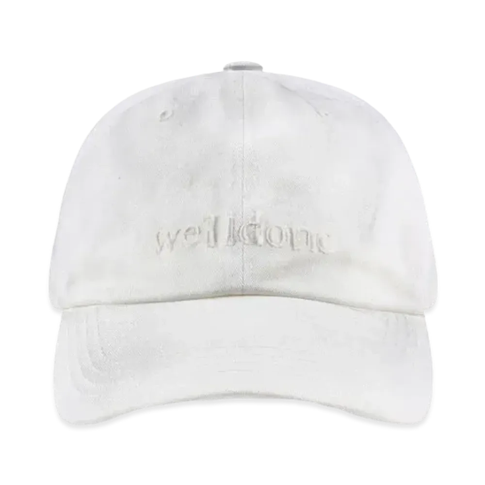 WE11DONE Washed Logo Cap "White"
