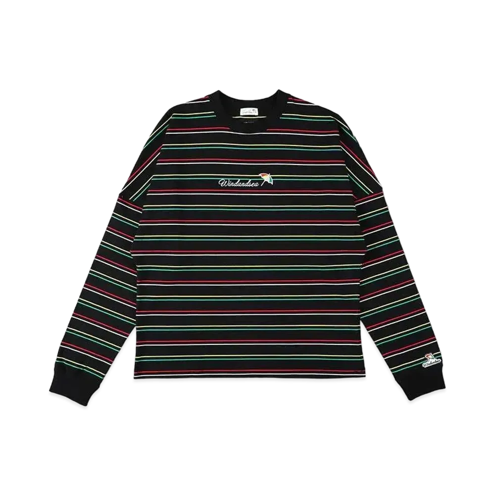 WIND AND SEA x ARNOLD PALMER L/S Multi Border Tee "Black"
