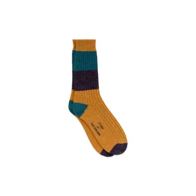 Aime Leon Dore x Drake's Striped Donegal Wool Sock "Multi"
