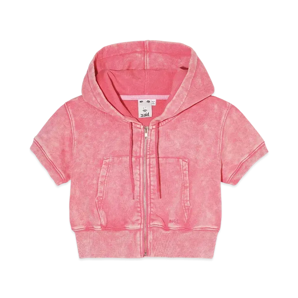 X-Girl Compact S/S Hoodie "Pink"