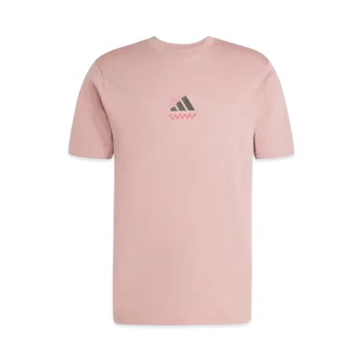adidas Lounge Pizza Graphic Short Sleeve T-Shirt "Warm Clay"