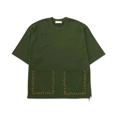 mastermind WORLD Boxy Hand Stitched Tee "Olive"