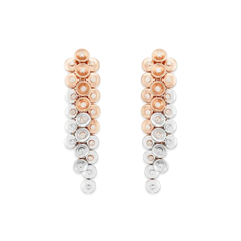 Van Cleef & Arpels Bouton d'or earrings "18K Rose gold/Diamond"