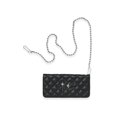 THUG CLUB Chopper Quilted Long Wallet "Black"