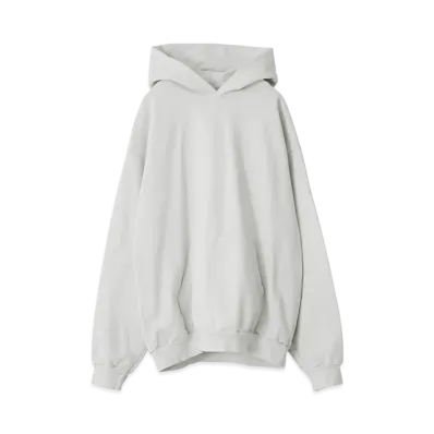 Los Angeles Apparel 14OZ Garment Dyed Heavy Fleece Hooded Pullover Sweatshirt Made In USA "Cement"