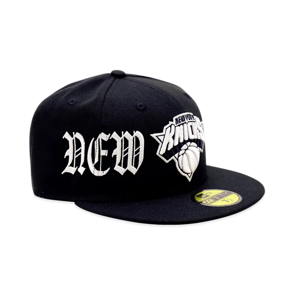 NEW ERA x THE CAP 59Fifty Black Letter II New York Knicks "Black"