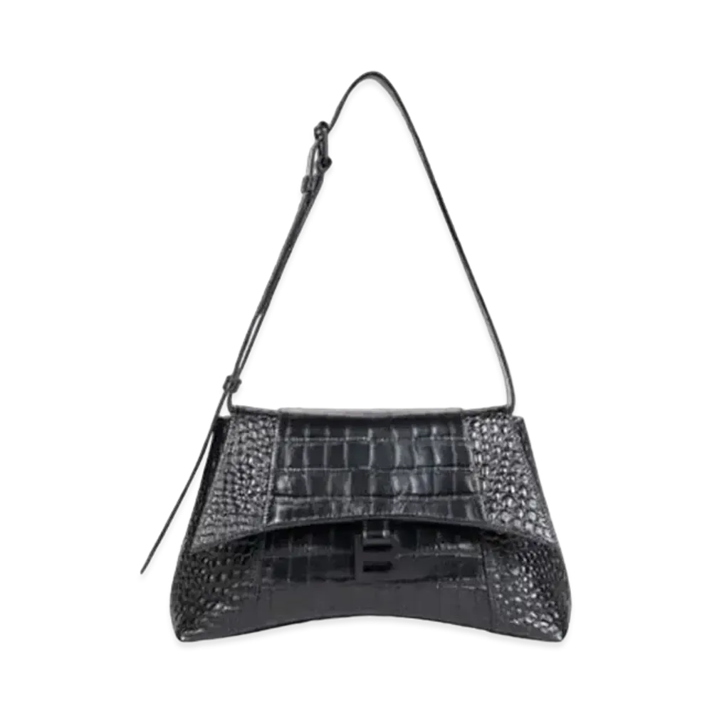 BALENCIAGA Women's Downtown Small Shoulder Bag "Black"