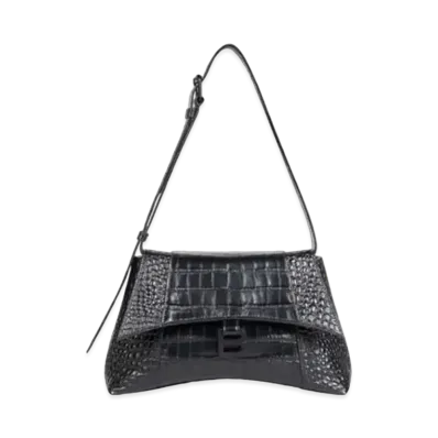BALENCIAGA Women's Downtown Small Shoulder Bag "Black"