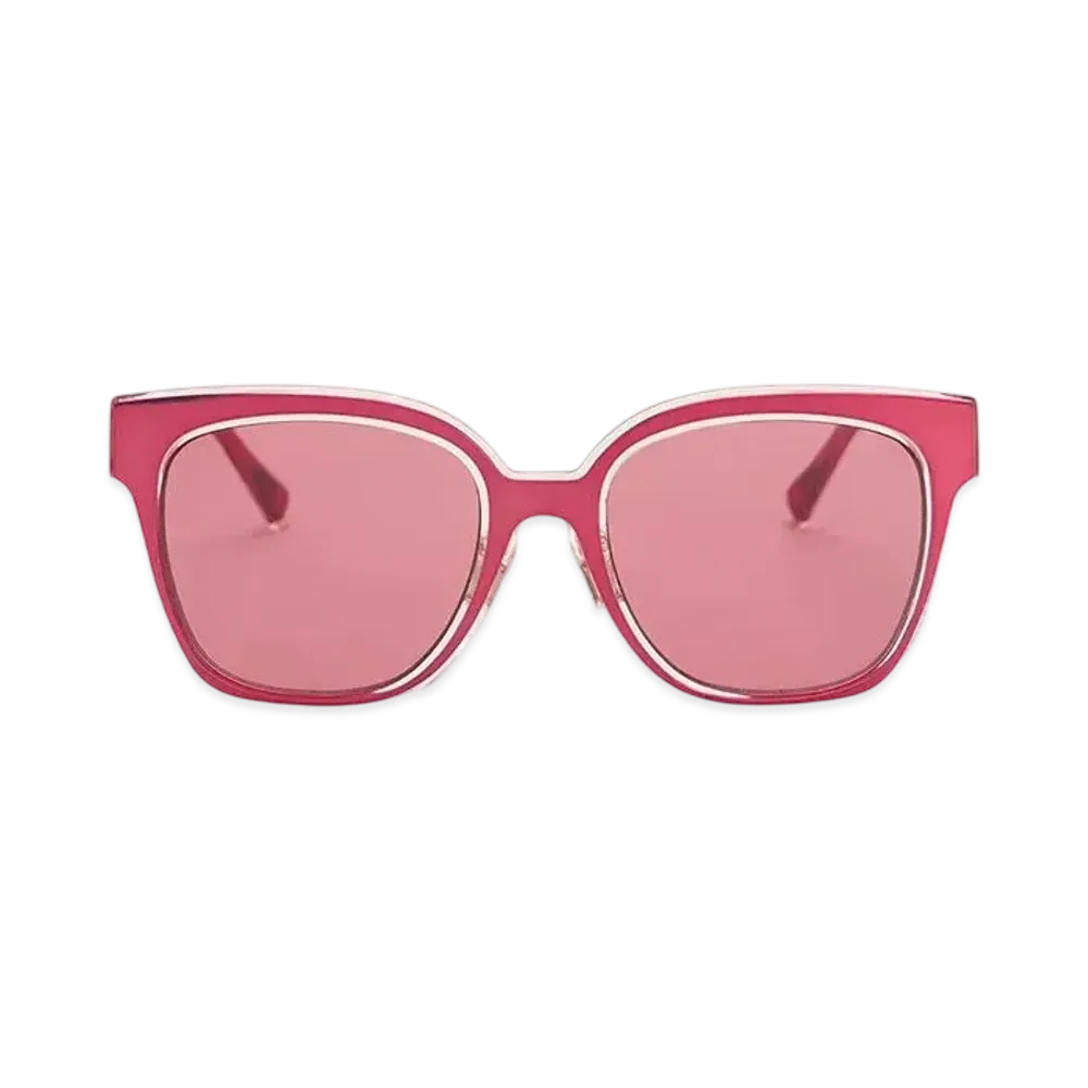 CHARLES & KEITH Metallic Square Sunglasses "Fuchsia"