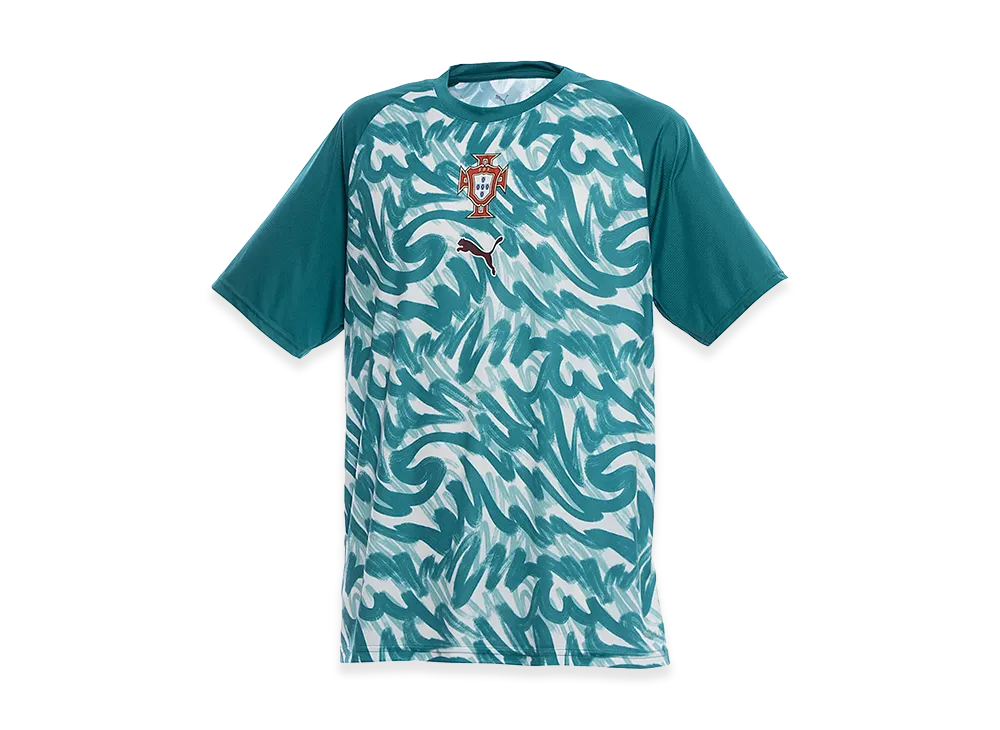 PUMA 2026 Portugal National Team Prematch Shirt "Green Lagoon"