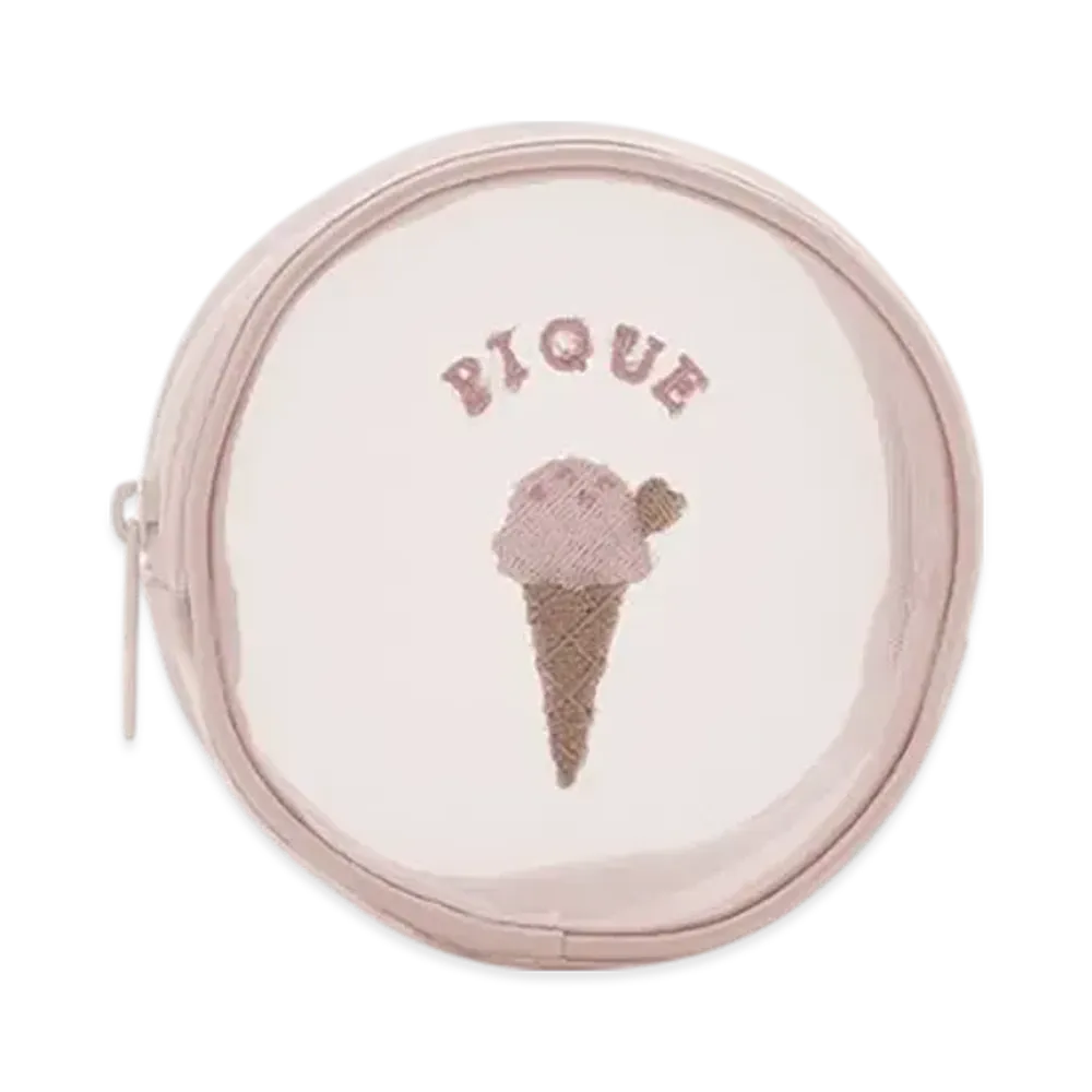 GELATO PIQUE Ice Embroidery Round Pouch "Pink"
