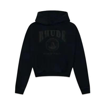 RHUDE Cropped Desert Valley Hoodie "Black"