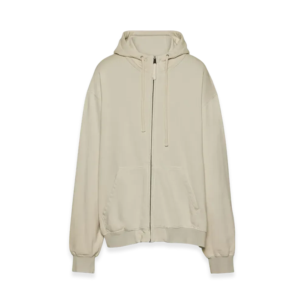 Maison Margiela Men's Embroidered Logo Hoodie "Ecru"