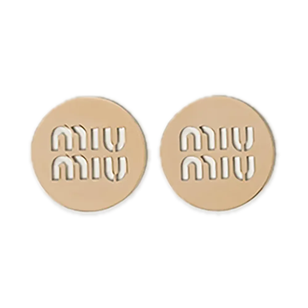 MIU MIU Miu Logo Earrings "Gold"