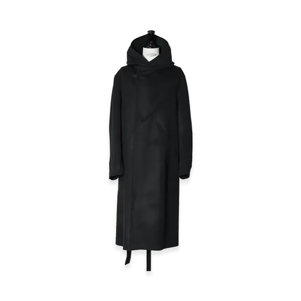 Yohji Yamamoto POUR HOMME W/Ca Beaver Hooded Coat "Black"