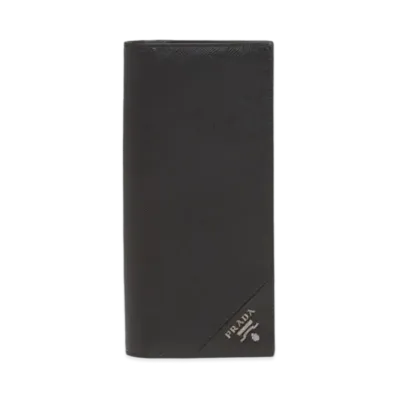 PRADA Saffiano Leather Wallet "Black"