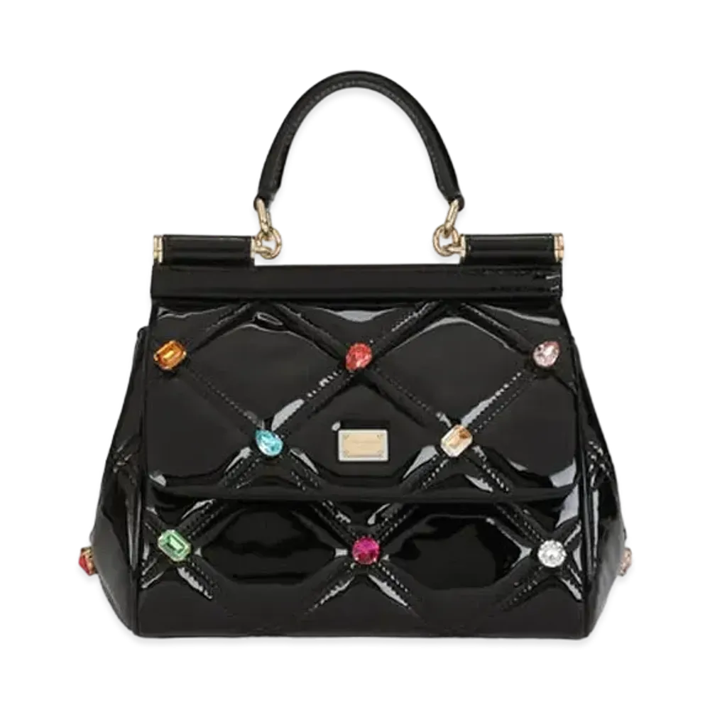 Dolce&Gabbana Sicily Bag Small Enamel Rhinestone "Multicolor"