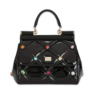 Dolce&Gabbana Sicily Bag Small Enamel Rhinestone "Multicolor"