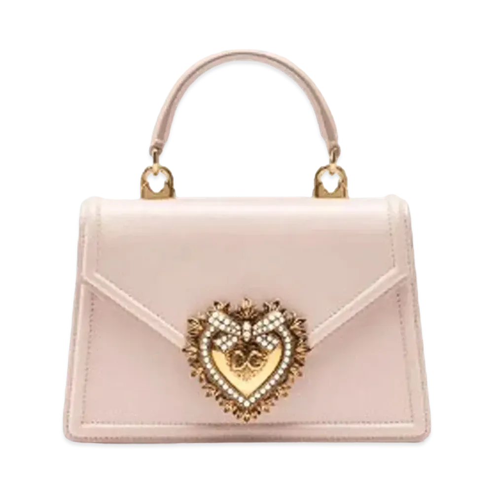 Dolce&Gabbana Devotion Bag Small Smooth Calfskin "Pale Pink"