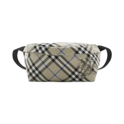 Burberry Check Belt Bag "Lichen"