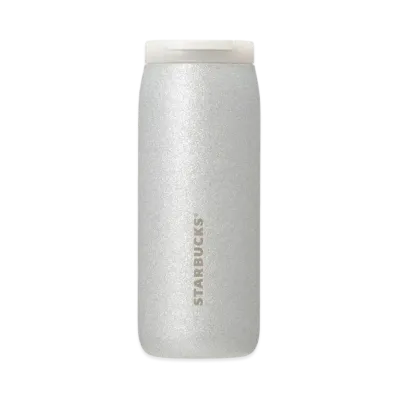STARBUCKS Holidays 2024 Can Shape Stainless Steel Bottle 355ml "Silver Glitter"