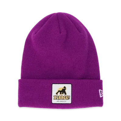 XLARGE x NEW ERA Walking Ape Cuff Beanie "Purple"